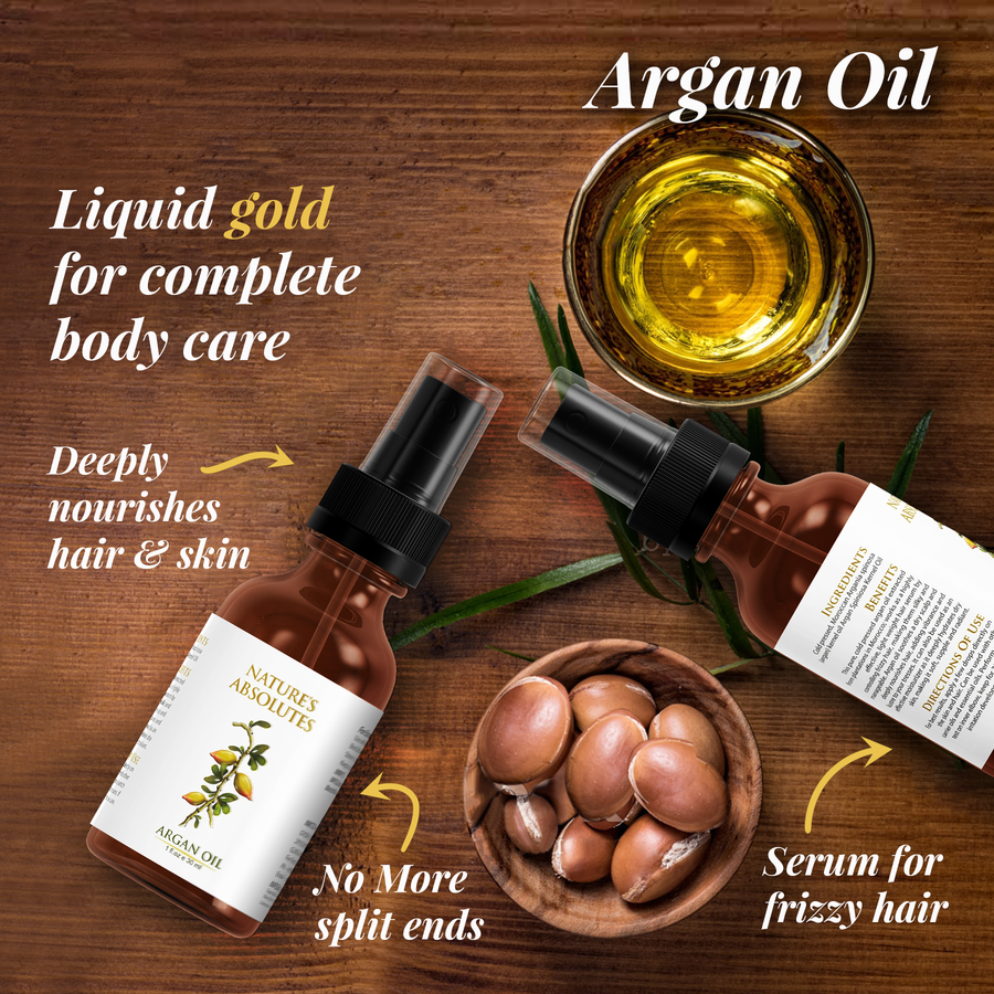 Cold Pressed - Argan Oil-  Natural Moisturizer For hair and skin