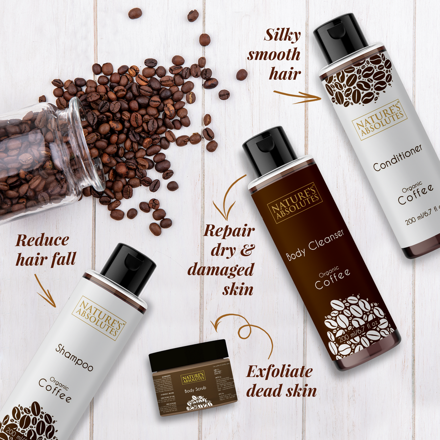 Coffee Shampoo + Coffee Conditioner + Coffee Body Cleanser