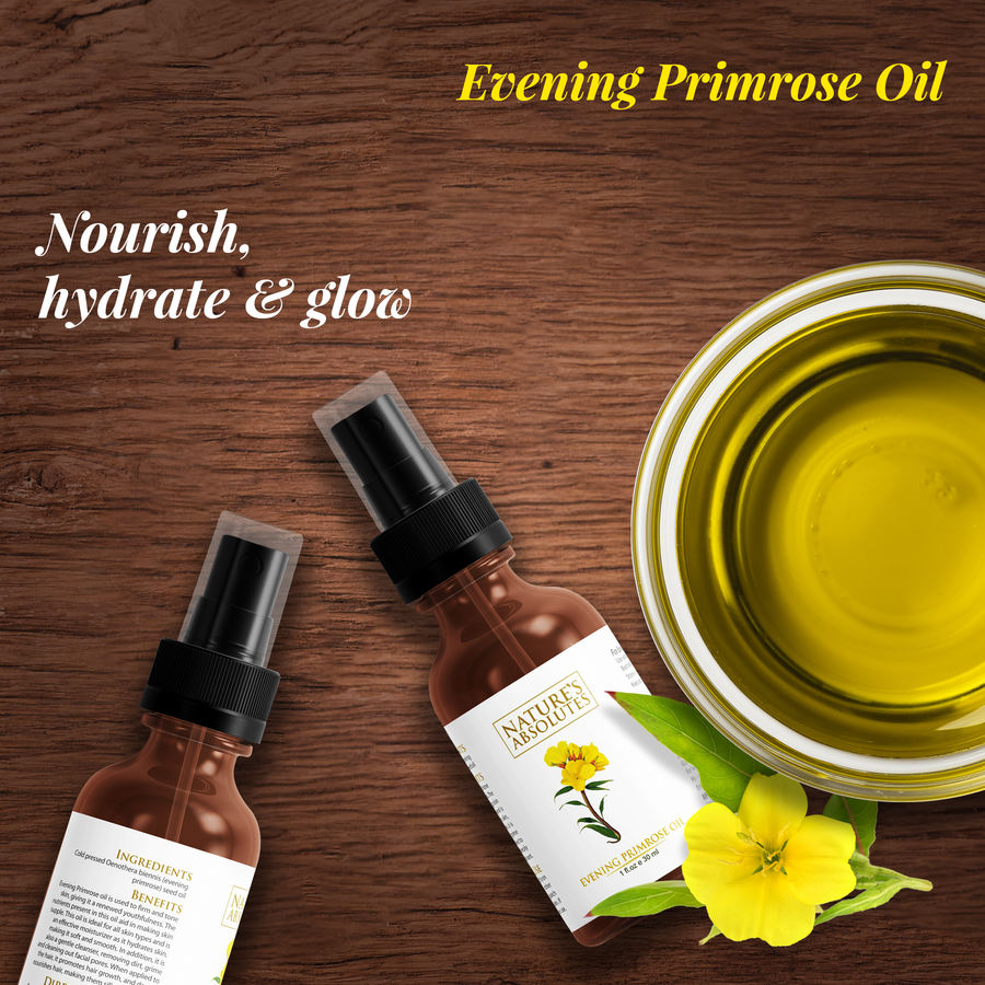 Cold Pressed - Evening Primrose Oil - Natural Moisturizer For hair and skin (30 ml)